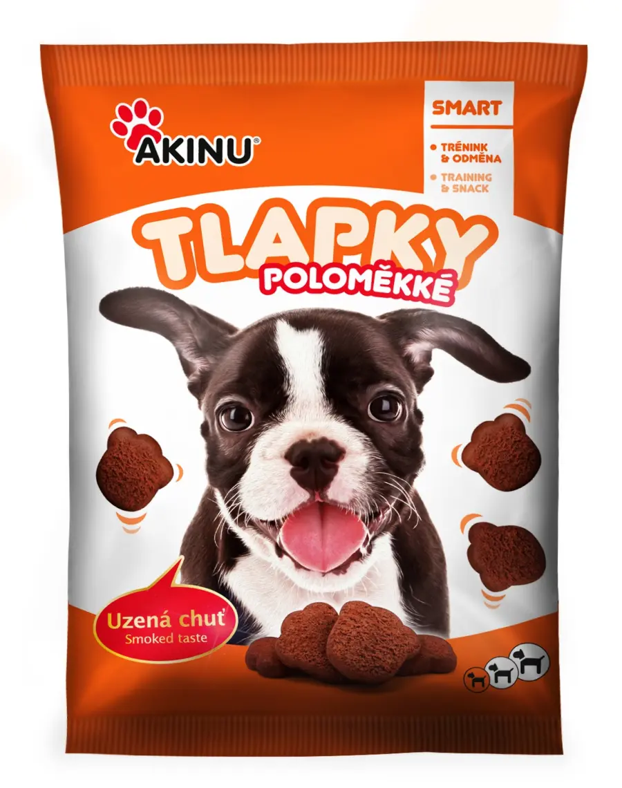 Pamlsek pro psy Tlapky poloměkké 400g, Akinu