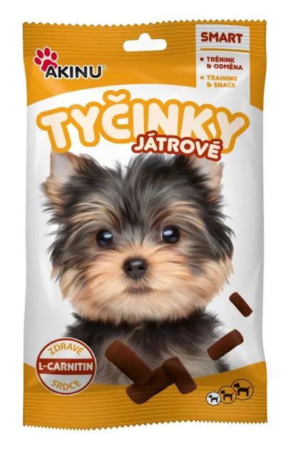 Pamlsek pro psy Tyčinky játrové 60g, Akinu